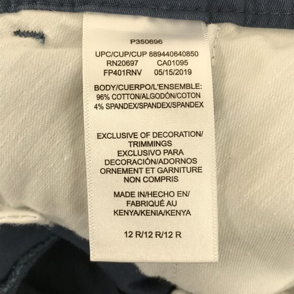 NEW Dickies Perfect Shape Straight Fit Pants Women's Size 12 Navy Blue Stretch - Picture 9 of 10